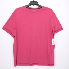 Cremieux Men’s Short-Sleeve Shirt Loungewear XLT Tall Man Berry Red Solid NWT