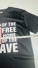 Land of the Free Home of the Brave Graphic Black T-shirt Mens L Patriotic