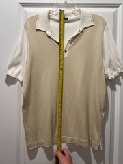 Giorio’s by Palmeach Men’s Polo Shirt Size 50 Italy Beige White 100% Cotton