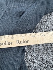 KUHL Sweatshirt Men Large Konflikt Henley Gray Waffle Knit Long Sleeve Thermal