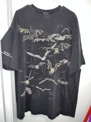 Vintage Old Tunnel Wildlife Bats Tee Shirt Mens 2XL Black Animal RARE