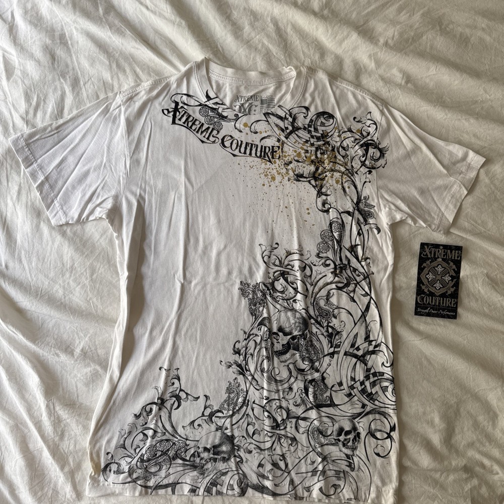 Xtreme Couture Mens T-shirt Ribbon Size XL