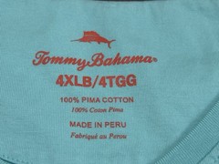 Tommy Bahama T Shirt Men’s 4XLB Blue Swell V Neck Short Sleeve Pima Cotton NEW