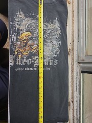 Vintage 2000s Y2K JNCO Jeans Shirt Skull Wings Mens XL Black Skate Rare, Worn