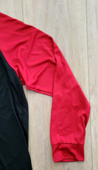 Solar Gear Long Sleeve Twin Cycles Graphic Tee Mens Size XL Black w/ Red Sleeves