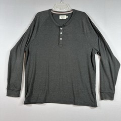 The Normal Brand Gray Henley Long Sleeve Shirt Mens XXL Pullover Casual