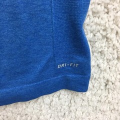 Nike Running Shirt Small Adult Blue Dri Fit Swoosh Short Sleeve Athletic Mens S
