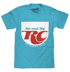 RC Cola Me and My RC Royal Crown Soda Mens T Shirt Aqua Blue