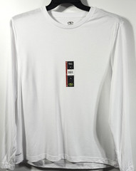 Men’s T-Shirt Size Medium White Long Sleeve Athletic Works Moisture Wicking