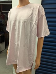 Hanes Authentic-T Men’s T-Shirt 2XL Light Pink 100% Cotton Casual Crew Neck