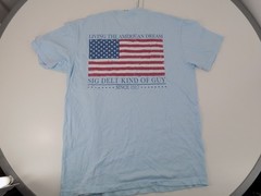 Comfort Colors T-Shirt Men’s Blue M 39.75″ chest,Sigma Delta Tau American Flag