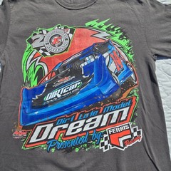 Men’s Dirt Track Racing T-Shirt 2012 Eldora Speedway Ohio Grey Sz MEDIUM