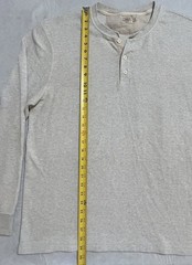 Faherty Thermal Knitwear Henley Gray Men’s XXL Waffle Knit