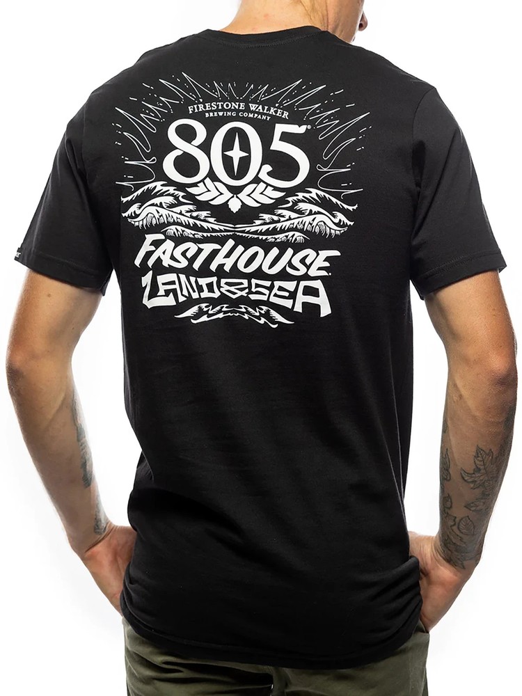 Fasthouse Men’s 805 Land & Sea Short Sleeve Midweight T-shirt Motocross Logo Tee