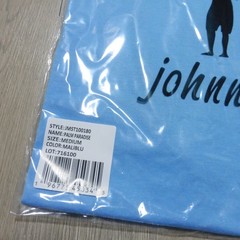 JOHNNIE O Mens M MEDIUM T SHIRT PALM PARADISE MALIBLU GOLF BLUE SANTA MONICA TEE