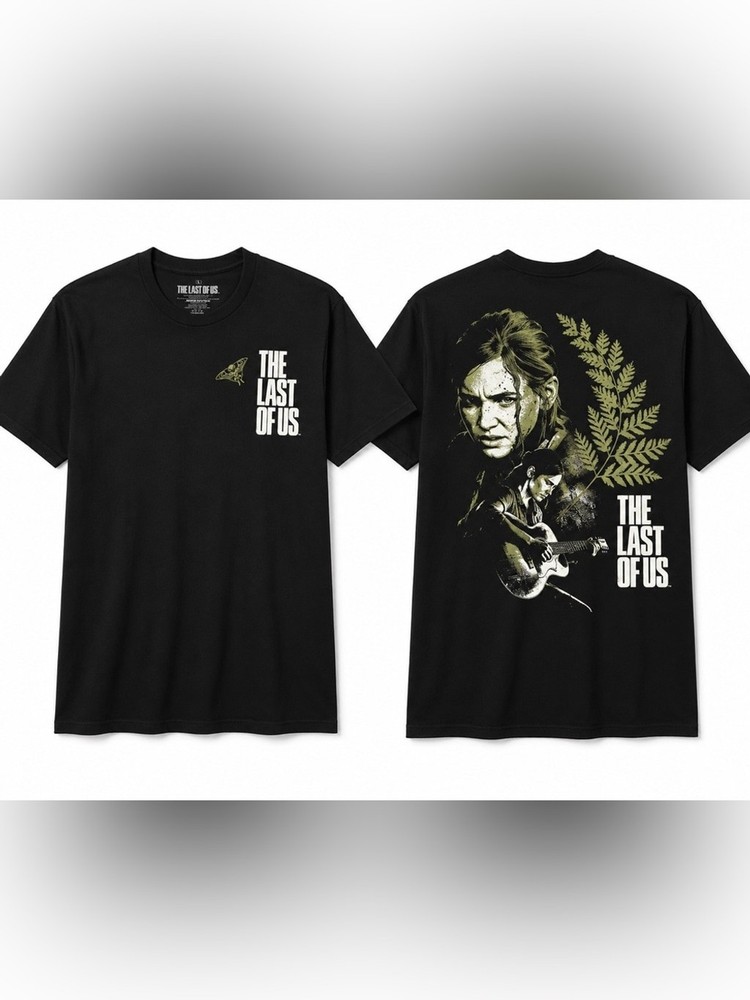 The Last of Us Part II Ellie Graphic T Shirt Black Large Video Game Tee