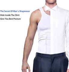 FAJAS Men Body Slimming Tummy Shaper Belly Underwear Shapewear Undershirt Vest