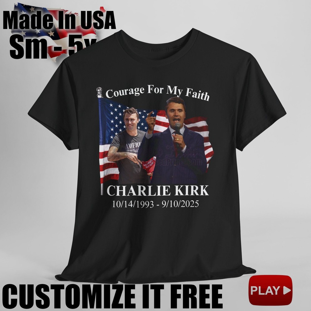 Charlie Kirk Freedom Courage For My Faith Freedom Short T-Shirt Charlie V1.0