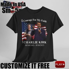 Charlie Kirk Freedom Courage For My Faith Freedom Short T-Shirt Charlie V1.0