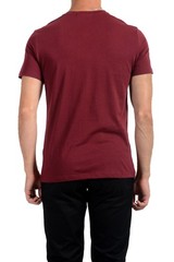 Roberto Cavalli Men’s Burgundy Graphic Print Crewneck T-Shirt US M IT 50