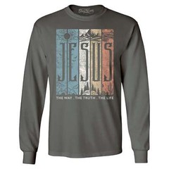 Jesus Loves You Minimal Cross Long Sleeve Christian Shirt