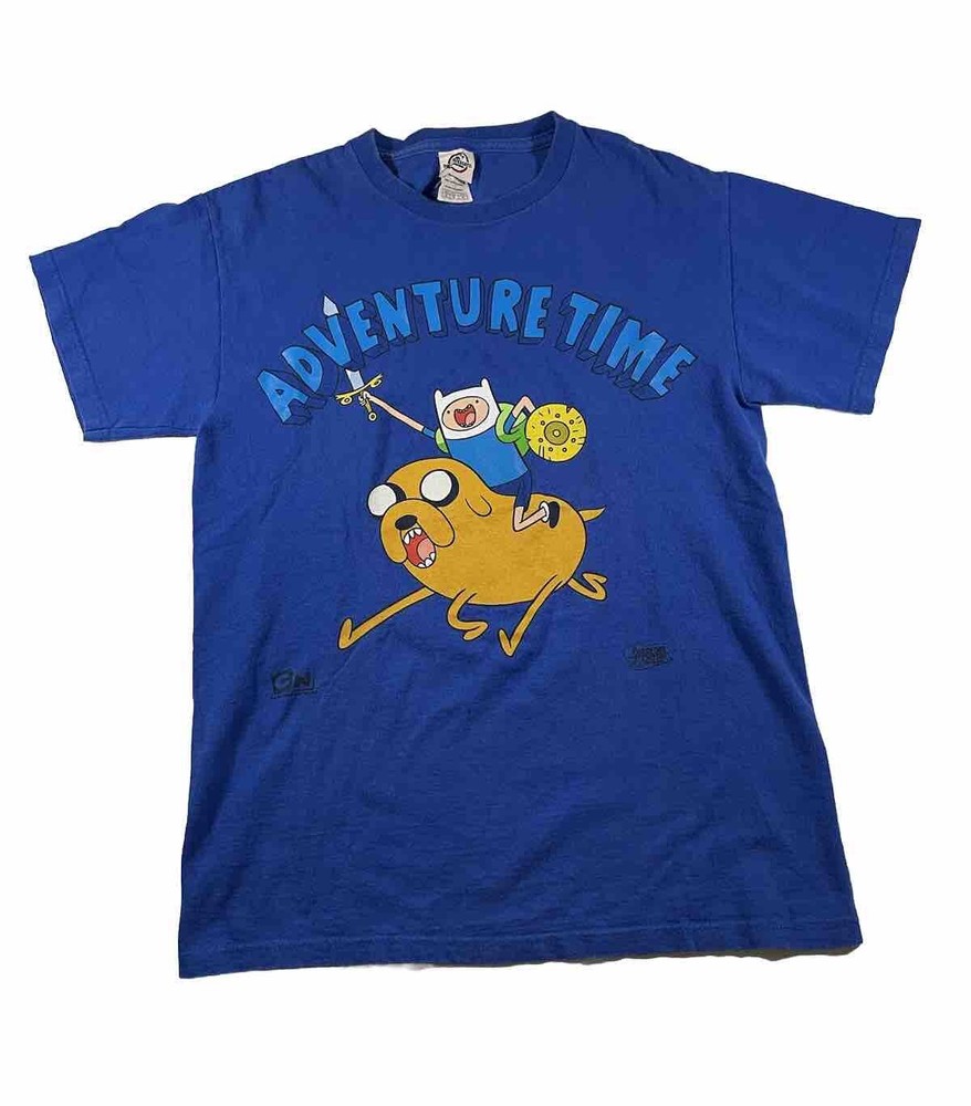 Y2K Adventure Time T Shirt S Cartoon Network Blue Delta Preowned Big Graphic