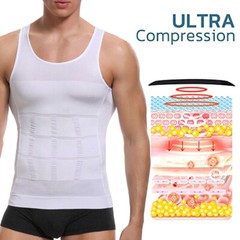 Men Shirt Slimming Body Shaper Gynecomastia Tummy Control Vest Compression Tank