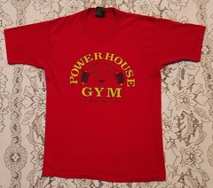 Vintage Powerhouse Gym Detroit Michigan Weightlifting Muscle T-Shirt Sz M USA