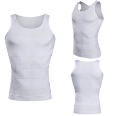 US Men Slimming Body Shaper Shirt Full Waist trainer Shapewear Corsets Gym Vest