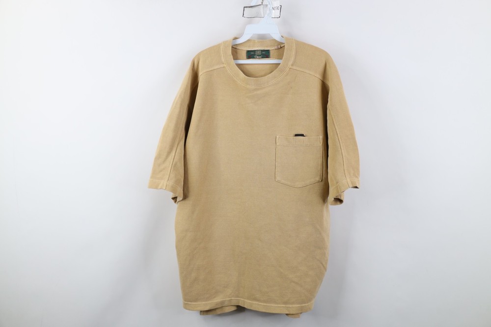 Vtg 90s Orvis Mens Large Faded Baggy Heavy Stonewash Thermal Knit T-Shirt USA