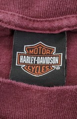 Vtg Harley Davidson T-Shirt Men L V-Twin Mile High Aurora CO Maroon Graphic 2015