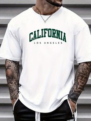 California Graphic T-Shirt Men’S Tees Casual Short-Sleeve Shirt for The Summer ❀