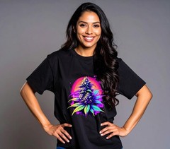 Purple Kush Comfort Tee Glow In Dark Soft Cotton Relax