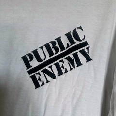 Public Enemy Long Sleeve White Shirt Medium