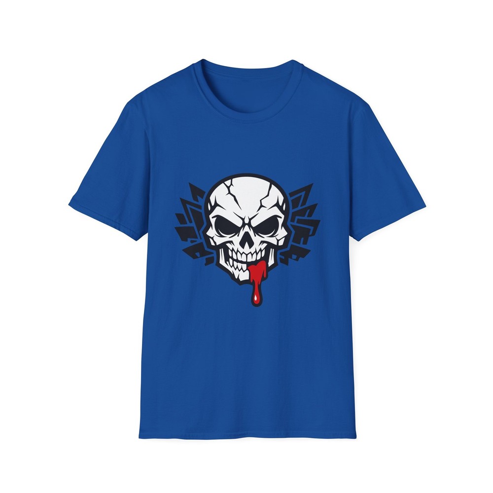 Creepy Skull Graffiti Horror Red Drip Street Unisex Softstyle T-Shirt