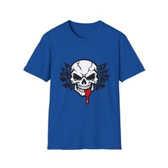 Creepy Skull Graffiti Horror Red Drip Street Unisex Softstyle T-Shirt