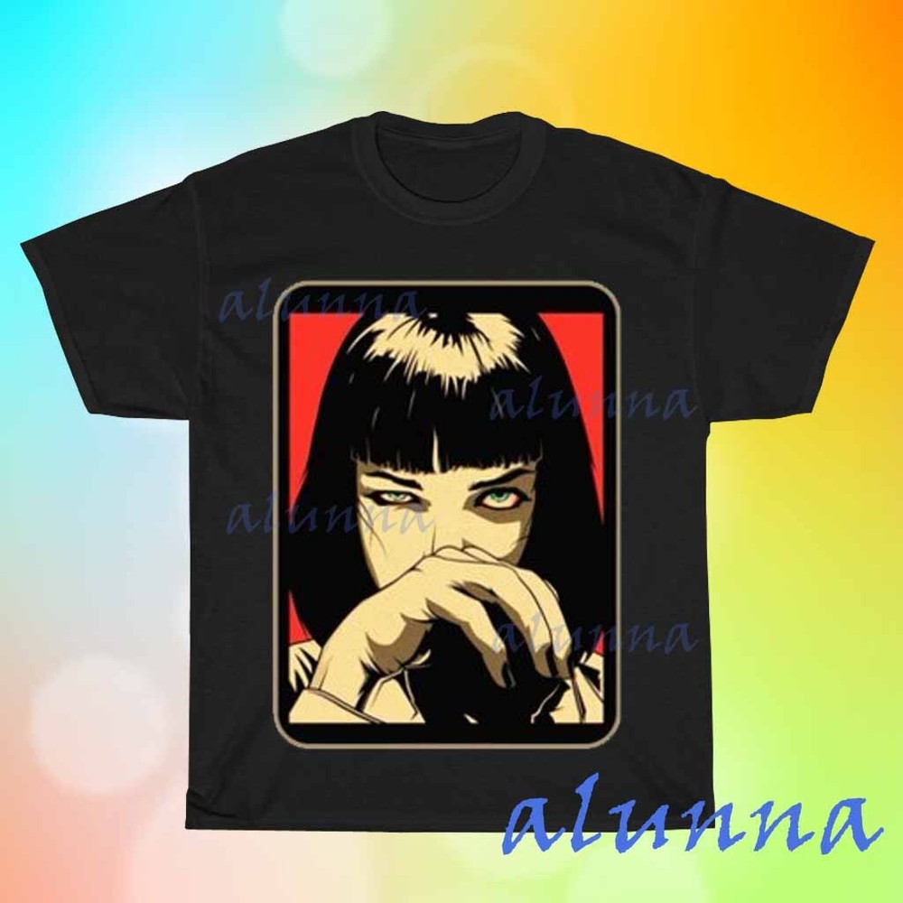 New Pulp Fiction Mia Men’s Black T-shirt Funny Size S to 5XL
