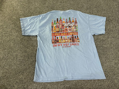 Comfort Colors t shirt mens XL blue hot sauce graphic live oak