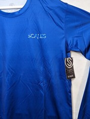 Scales mens Marlin Long Sleeve Shirt size 2XL Performance Tropical Fishing Blue