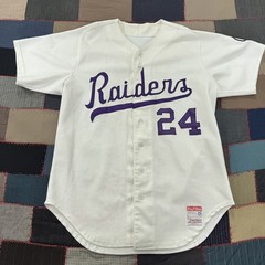 VTG 1960s King O’Shea Steichens Raiders #24 Baseball Jersey White Sports – 46