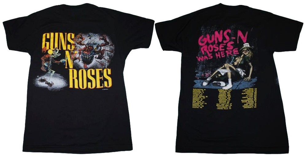 NEW Gun*s N Roses Rock Band 1987 Tour T-shirt Size S-5XL Reprint