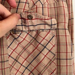 Vintage Men’s Western Shirt Neutral Plaid Pearl Snaps Button Down Medium Rodeo