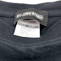 NOT CONVENTIONAL Graphic T-Shirt Black Free Size KZ9231