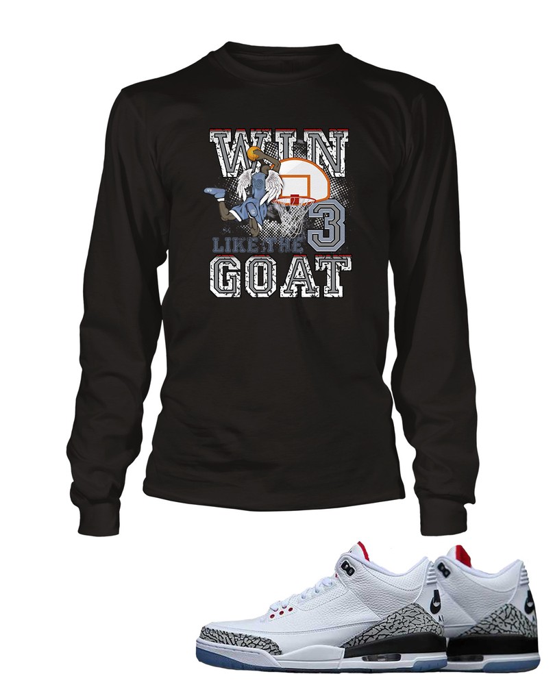 Win Like Goat Sport Tee Shirt To Match J3 Black Cement Pro Club Shaka Graphic T