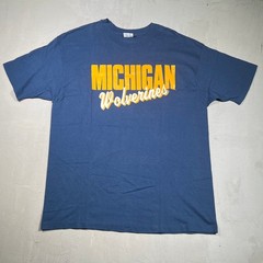 Vintage 1990s Michigan Wolverines Navy Tee Size XXL