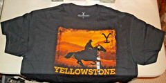 Yellowstone Western Cowboy Horse Black Short Sleeve T-Shirt – NWOT Size LARGE
