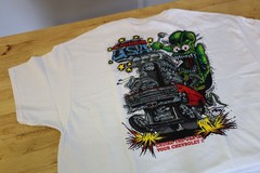 Men’s Ed Big Daddy Roth Rat Fink Chevy Cruisin USA White Cotton T-Shirt M-3XL