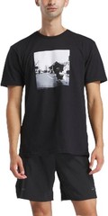 Reebok Men’s Regular Fit Short Sleeve Graphic T-Shirt, Black, Size M