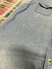 2008 Myrtle Beach Spring Rally Sleeveless Denim Shirt Frayed Arm Holes XL Stains