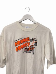 Vintage T Shirt Rocket Ronnie Correy 10 Years 1987-1991 White Size XL L Made UK
